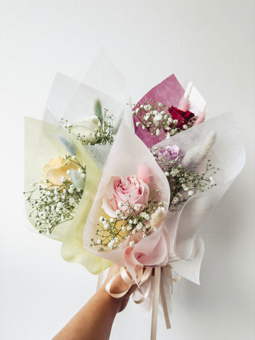 Copy of Simple Fresh Rose/ Gerbera Bouquets (Bundle of Assorted Colours)