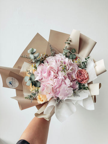 Copy of Annabelle- Pink Hydrangea Bouquet