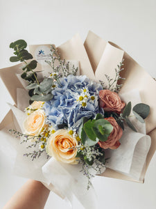 Copy of Annabelle- Blue Hydrangea Bouquet