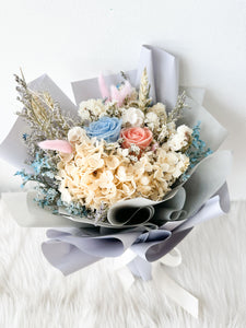 [Preserved] You and I (Cherish)- 2 Stalks Preserved Roses Bouquet