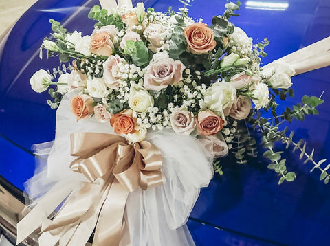 Premium Wedding Car (Quicksand with Cappuccino & White)